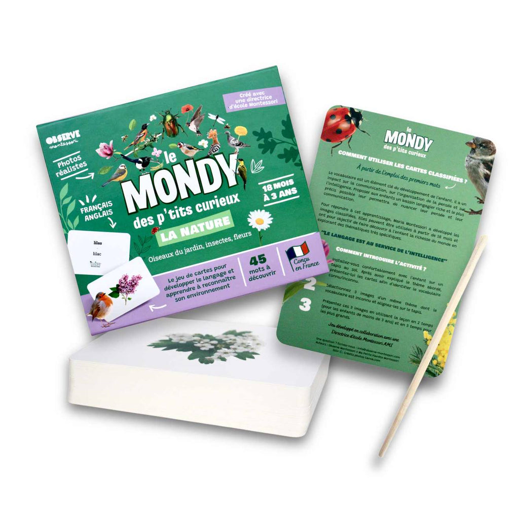 Mondy des curieux - 45 cartes bilingues autour de la nature multicolore