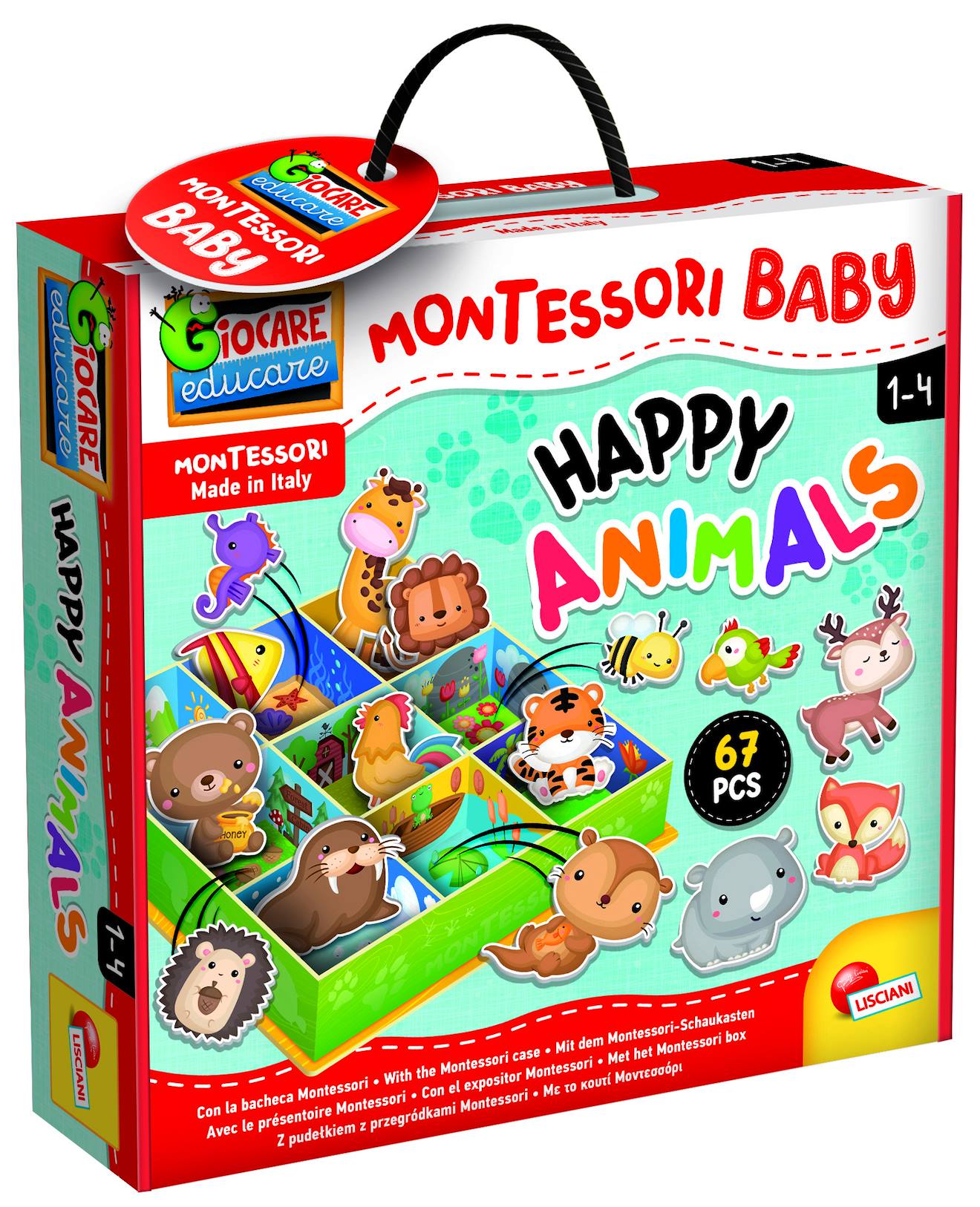 Montessori baby - les animaux multicolore
