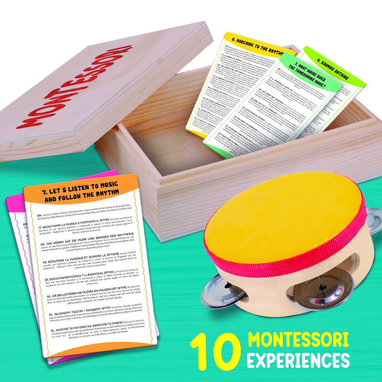 Montessori box l' ouïe multicolore