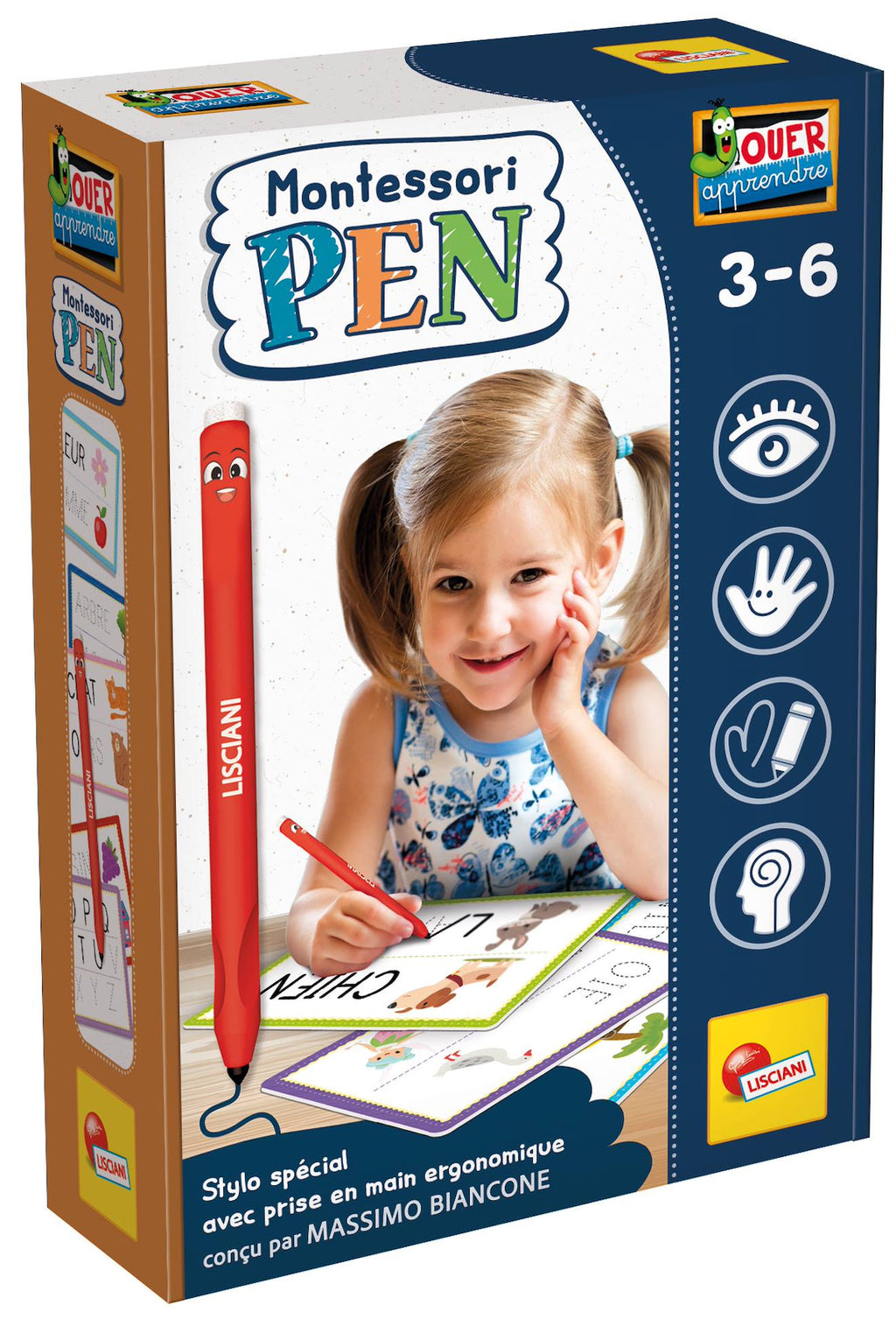 Montessori pen display 12 sets stylos ergonomiques multicolore