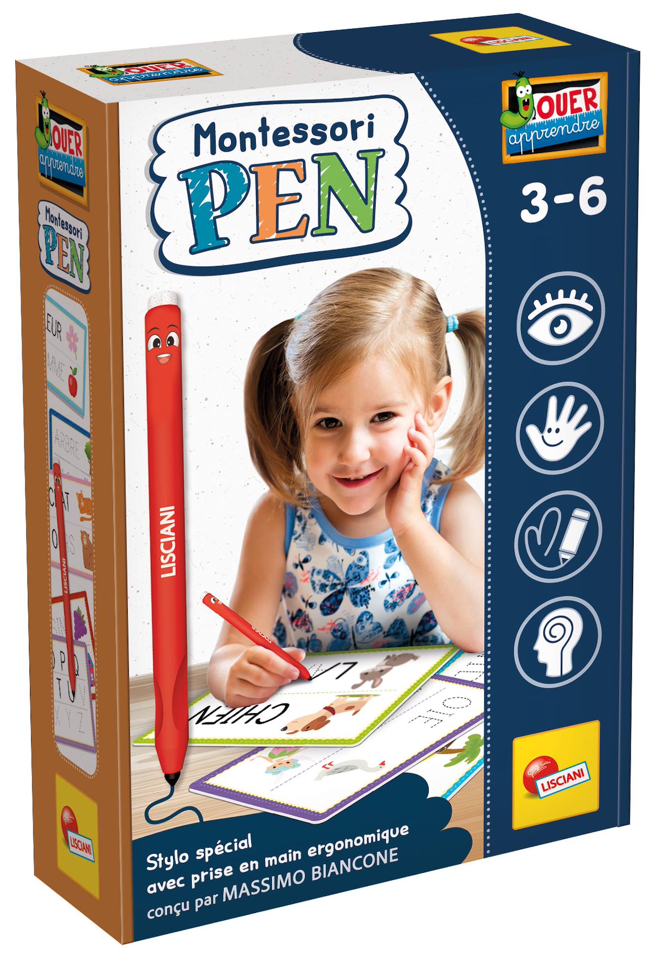 Montessori pen display 12 sets stylos ergonomiques multicolore