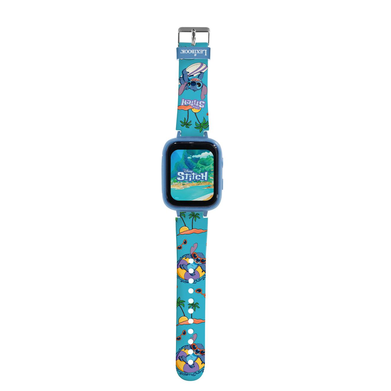 Montre appareil photo avec caméra Stitch, écran tactile HD, lecteur MP3, podomètre, 5 jeux bleu