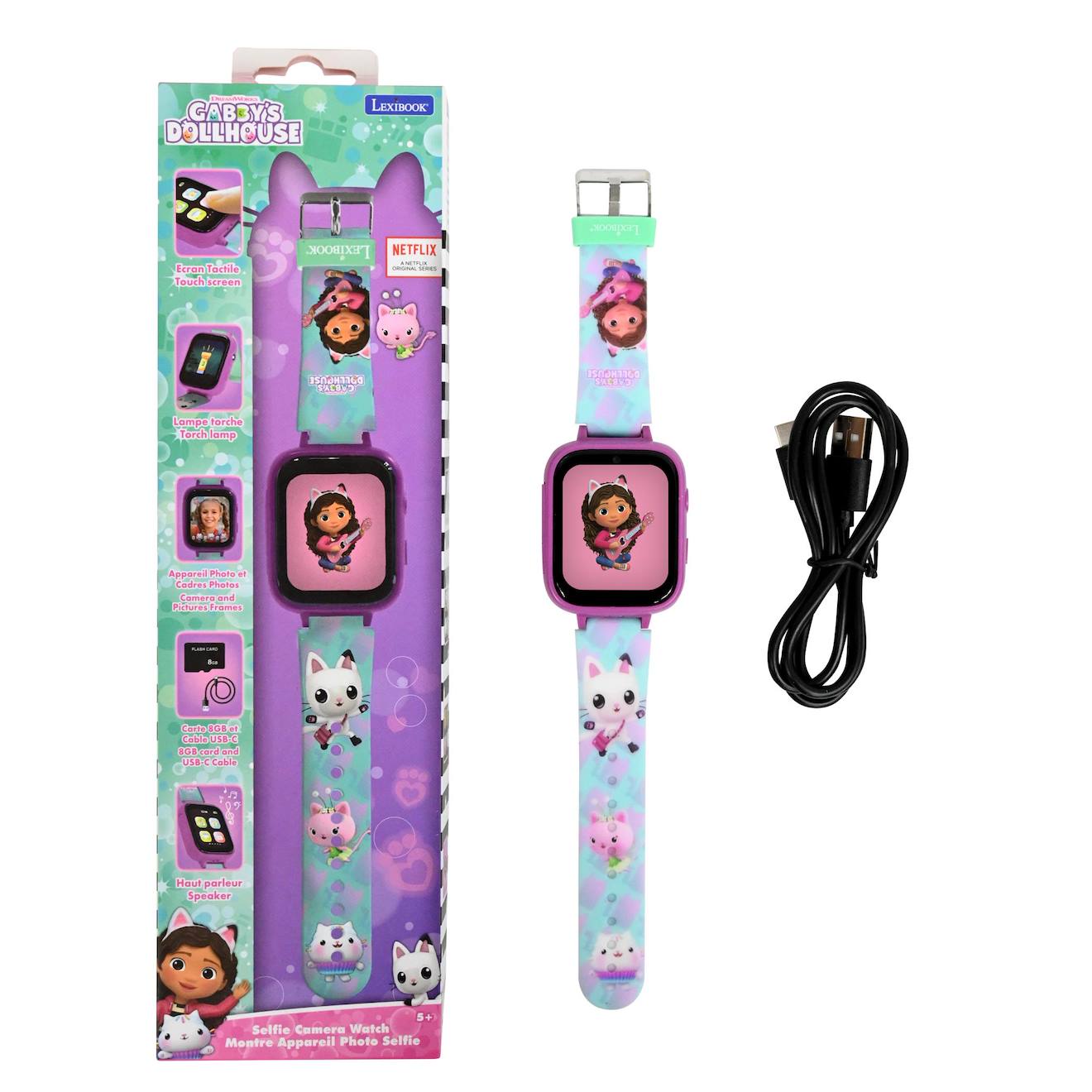 Montre avec caméra Gabby et la Maison Magique rose
