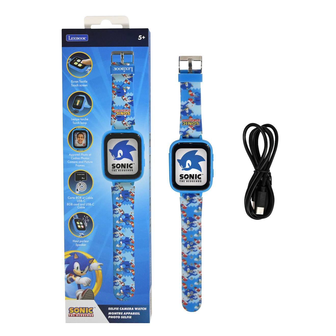 Montre avec caméra Sonic bleu