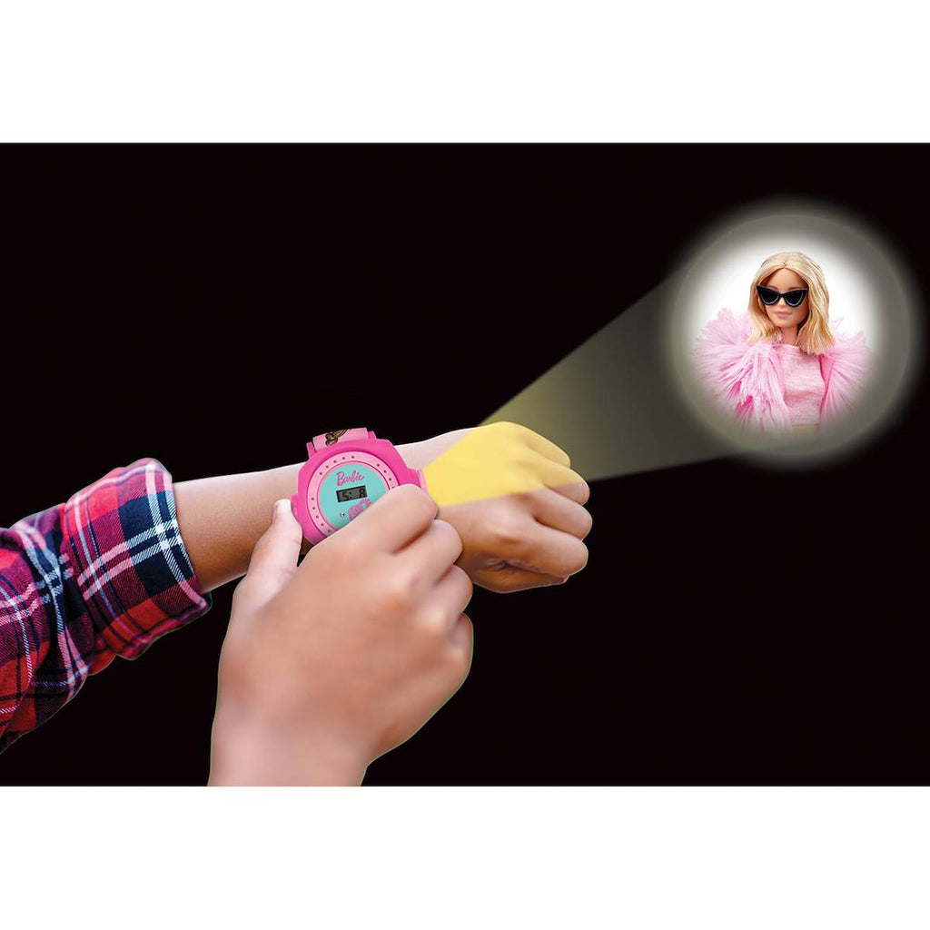 Montre digitale avec projection Barbie rose