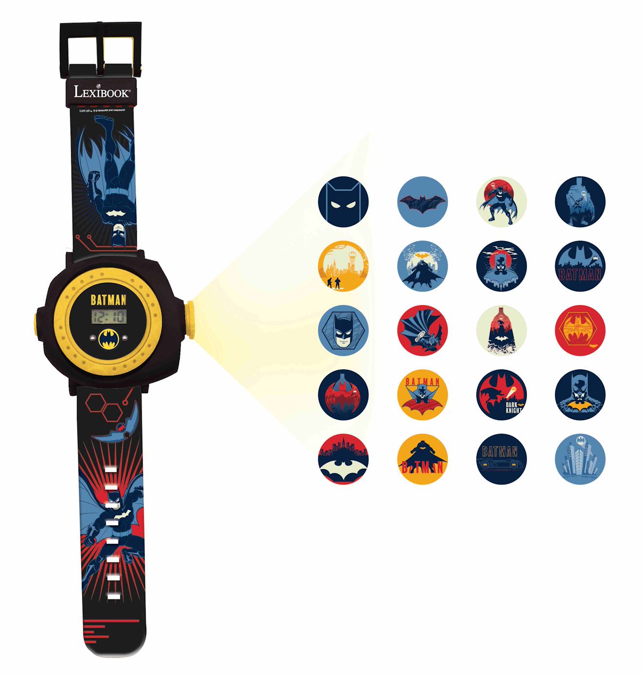 Montre digitale avec projection Batman bleu