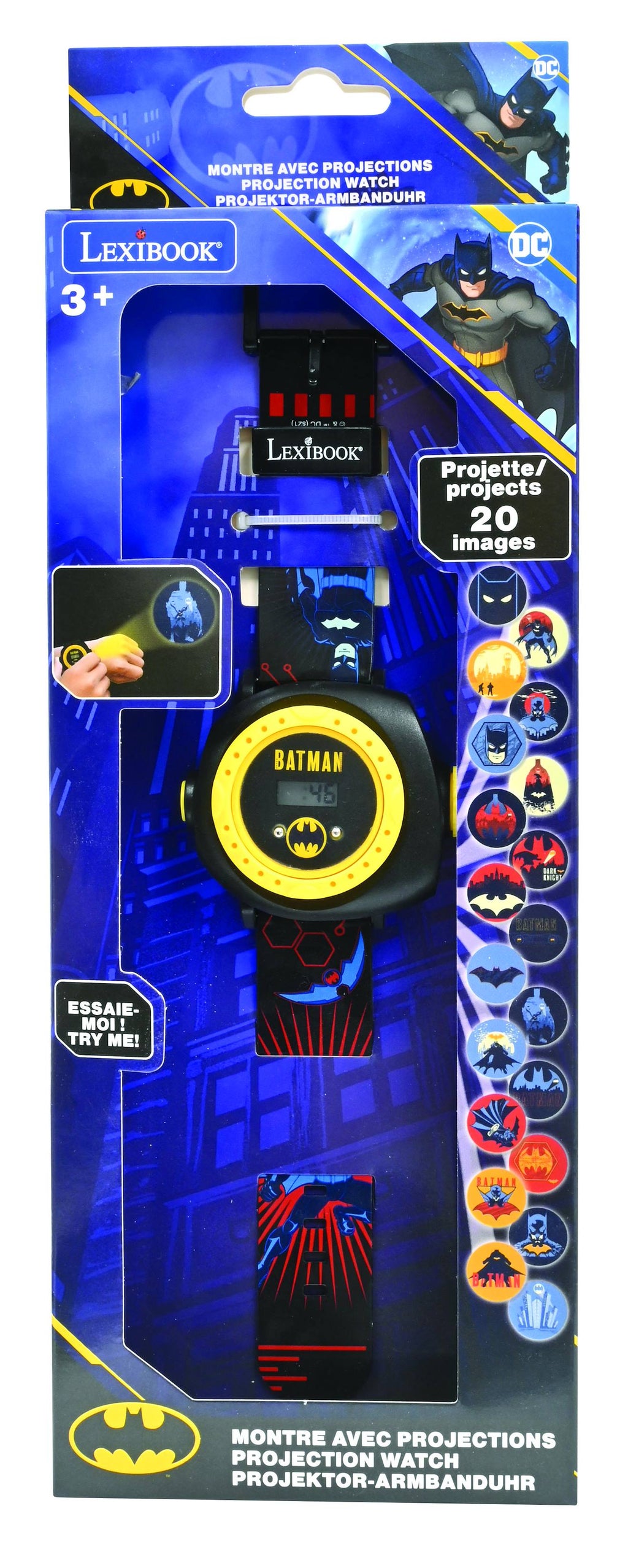 Montre digitale avec projection Batman bleu
