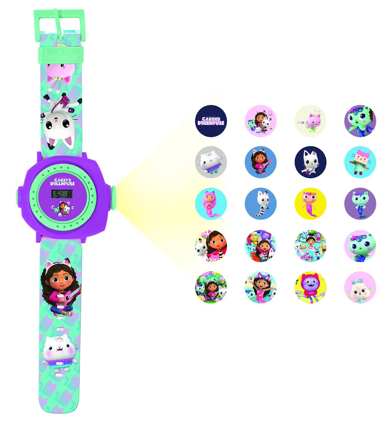 Montre digitale avec projection Gabby et la Maison Magique bleu