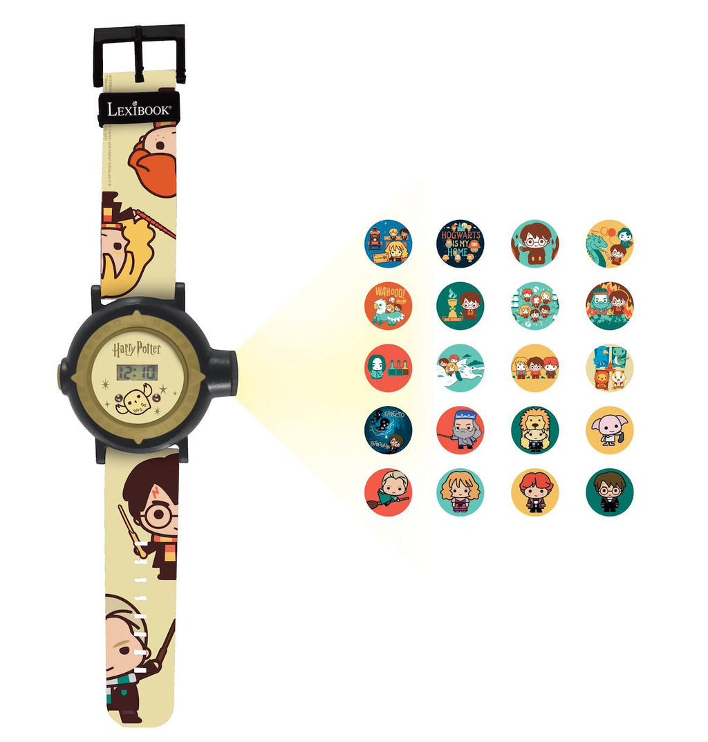 Montre digitale avec projection Harry Potter beige