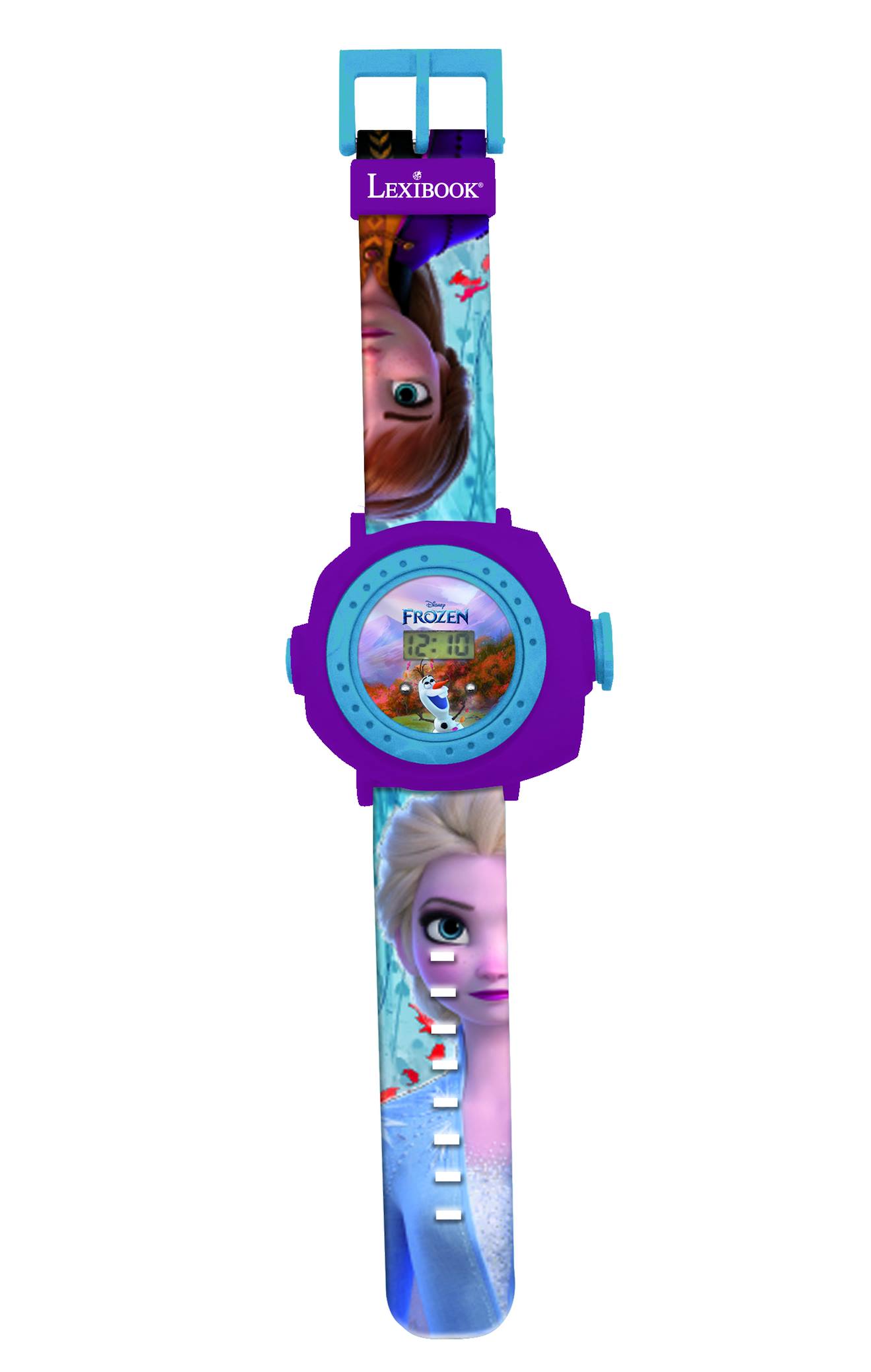 Montre digitale avec projection Reine des Neiges bleu