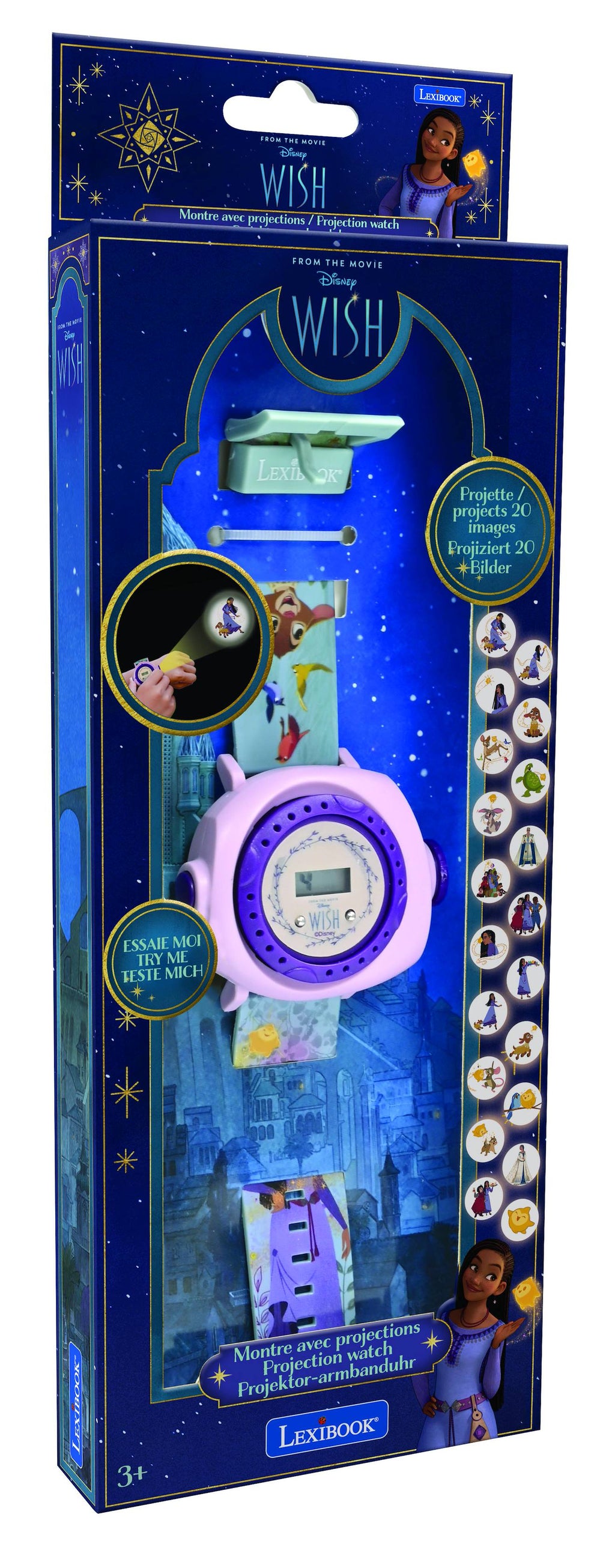 Montre digitale avec projection Wish violet