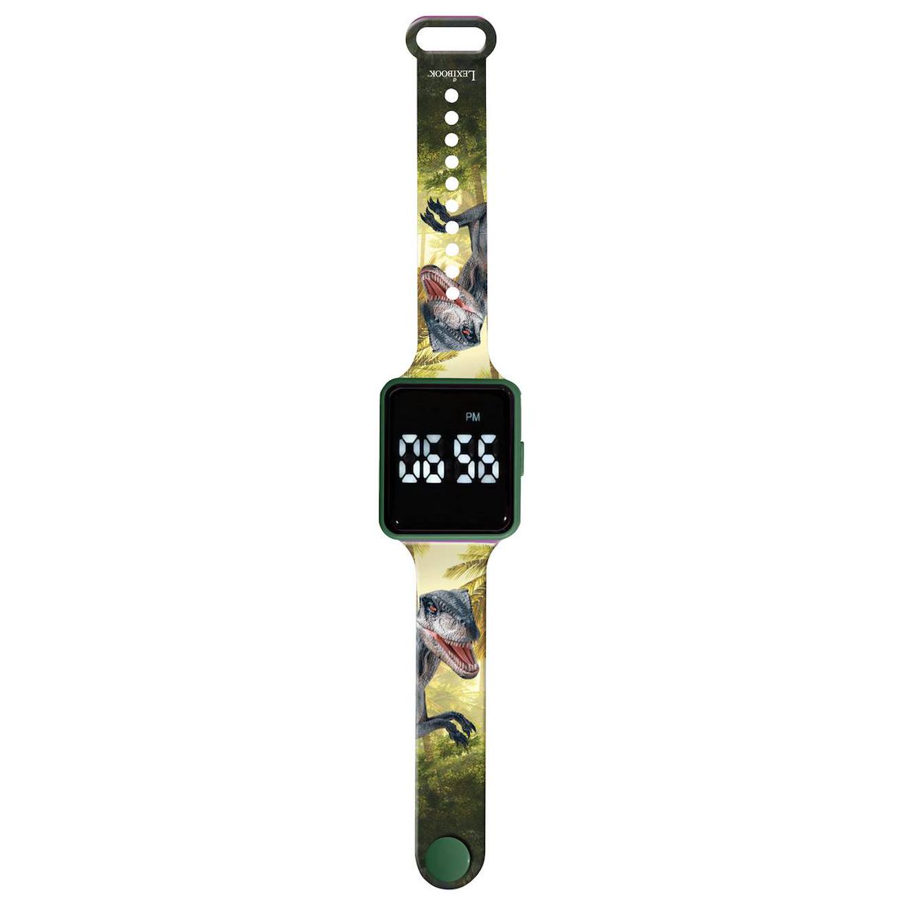 Montre digitale LED dinosaure vert