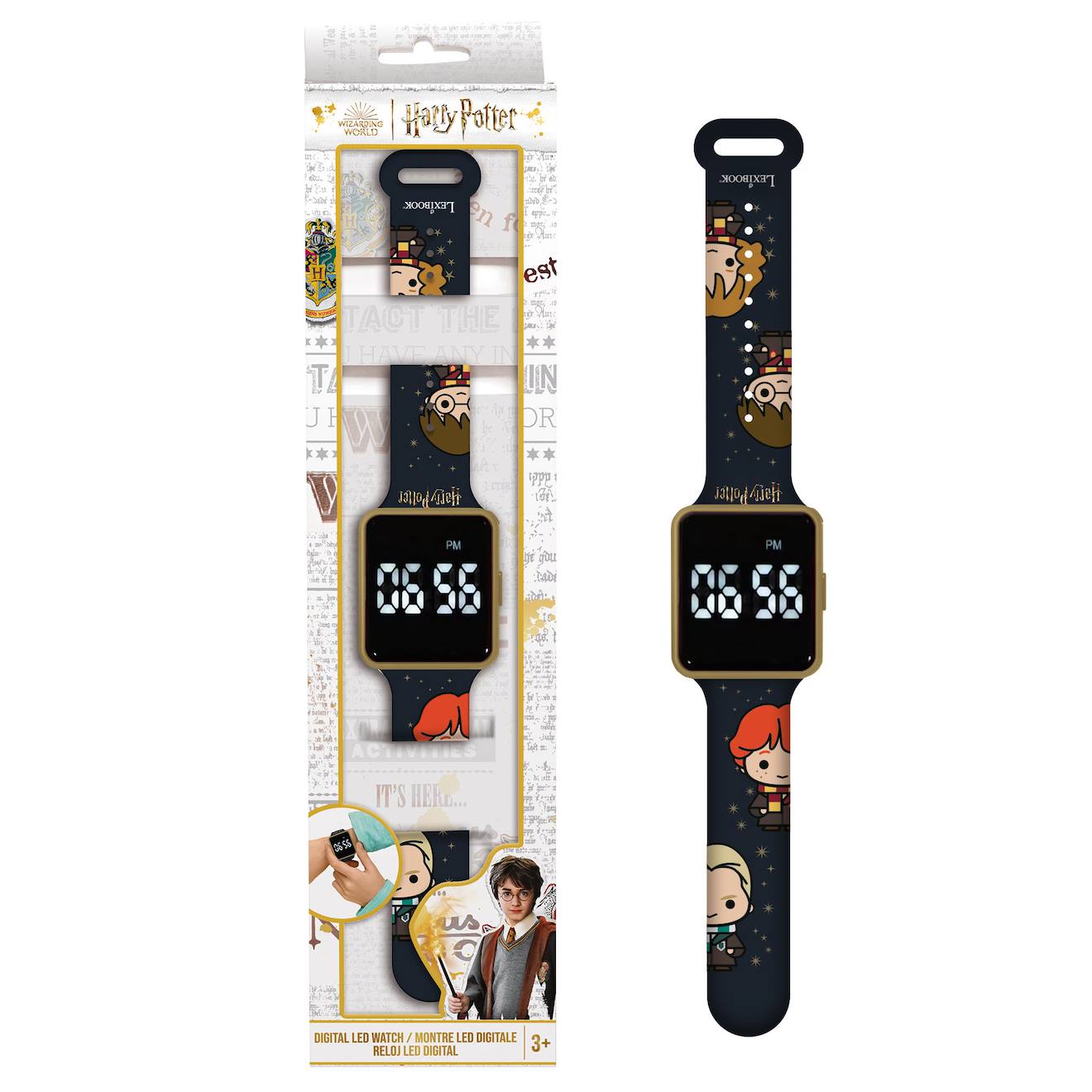 Montre digitale LED Harry Potter noir