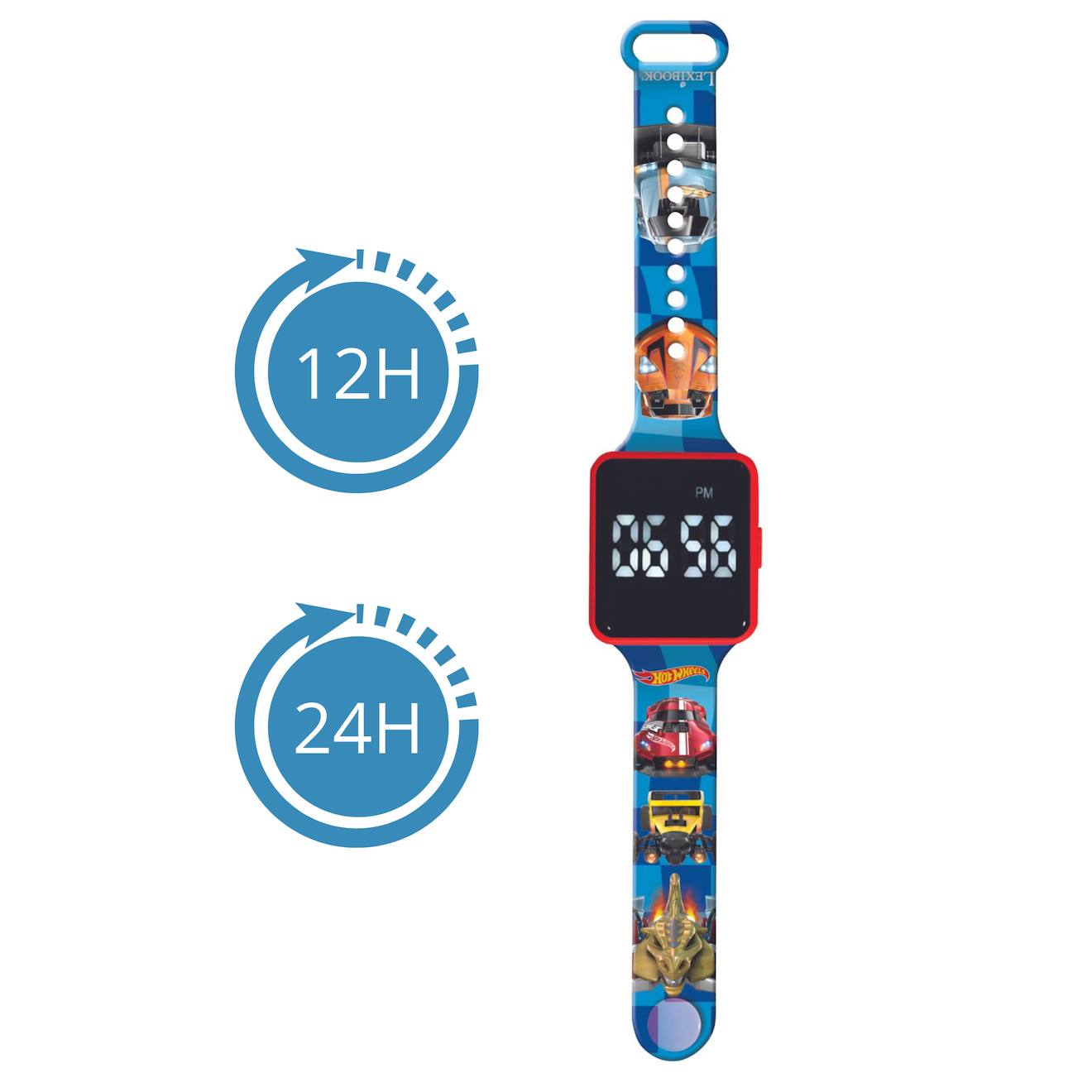 Montre digitale LED hot wheels bleu