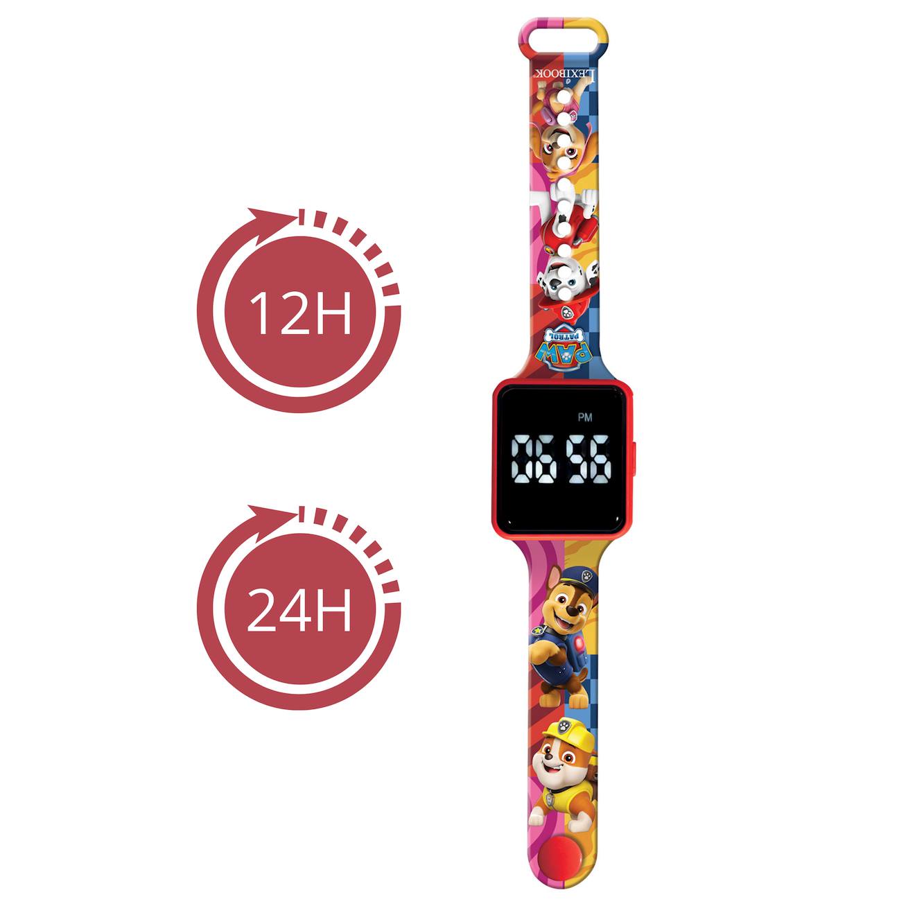 Montre digitale LED La Pat' Patrouille rouge