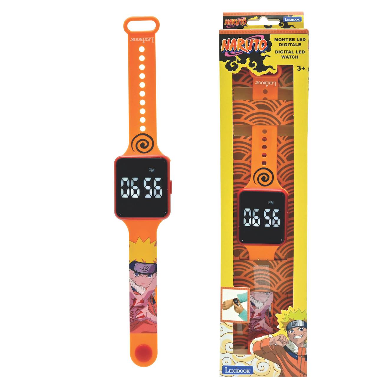 Montre digitale LED Naruto orange