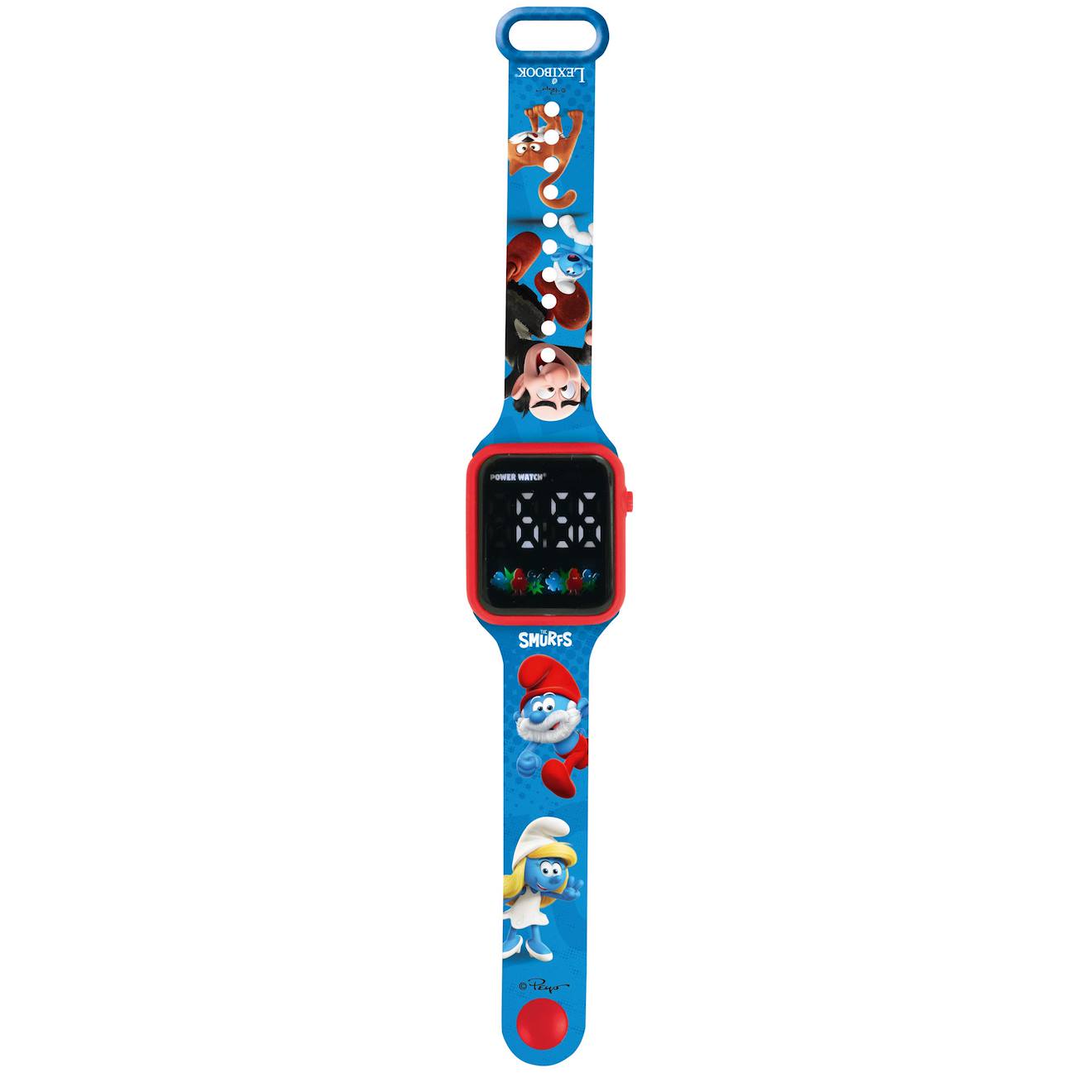 Montre digitale LED schtroumpfs bleu