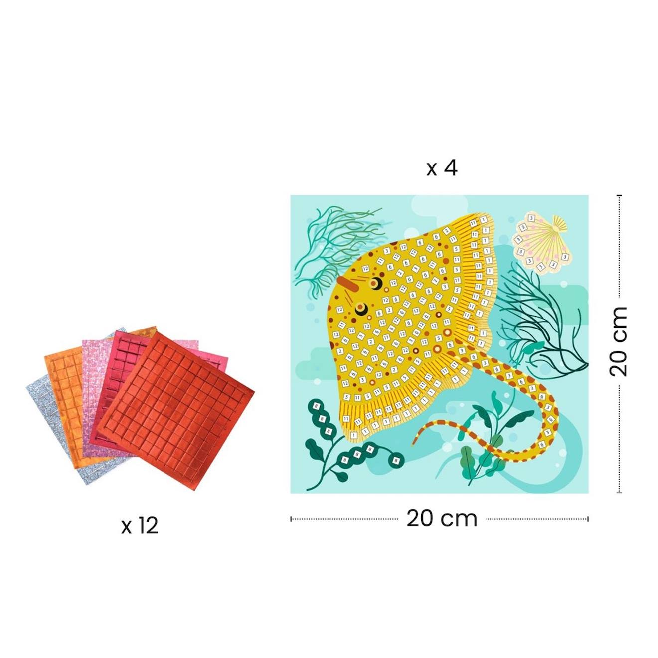 Mosaïques caraïbes multicolore