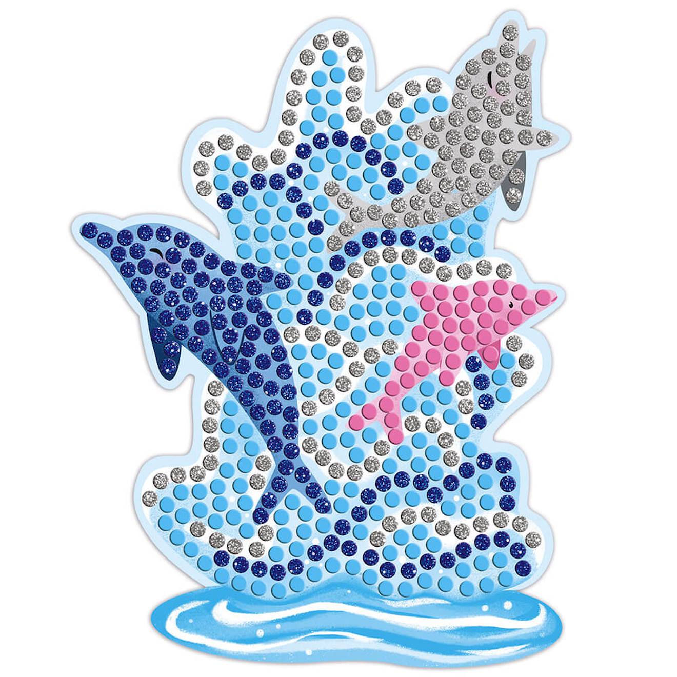 Mosaïques dauphins et sirènes bleu