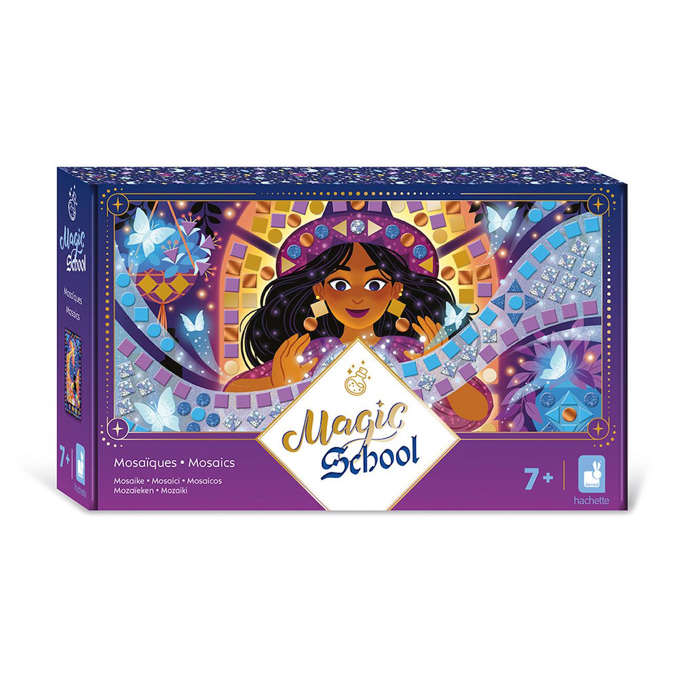 Mosaïques thème la magie - magic school multicolore