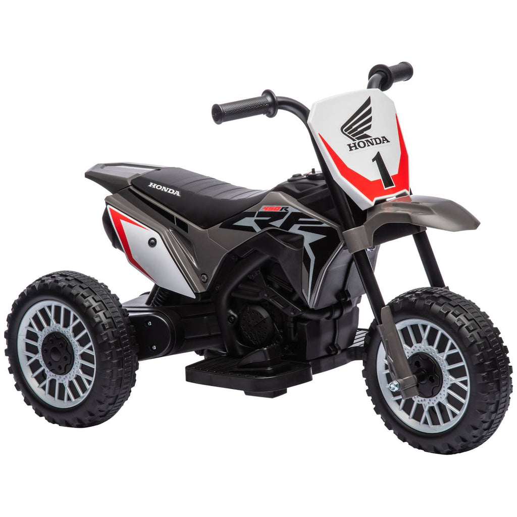 Moto cross électrique enfant 3 roues licence officielle honda crf 450 r 3 km/h max fonctions sonores gris