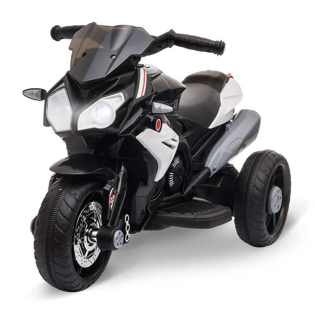 Moto électrique enfant 3 roues 6v 3km/h max effets lumineux sonores noir