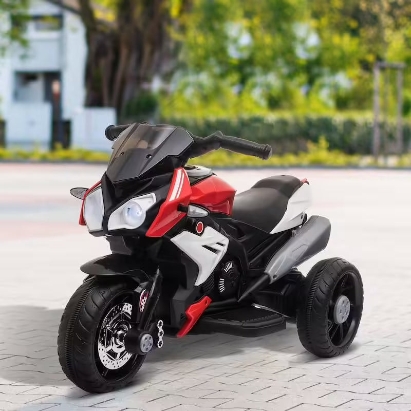Moto électrique enfant 3 roues 6V avec effets lumineux et sonores (3 à 5 ans)