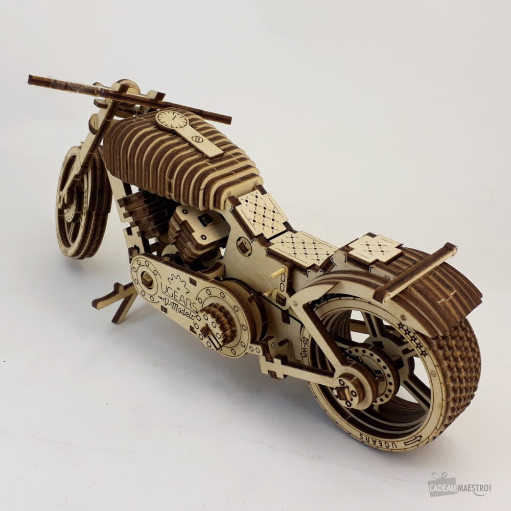Moto VM-02 en Bois à Monter - Maquette Bois Ugears