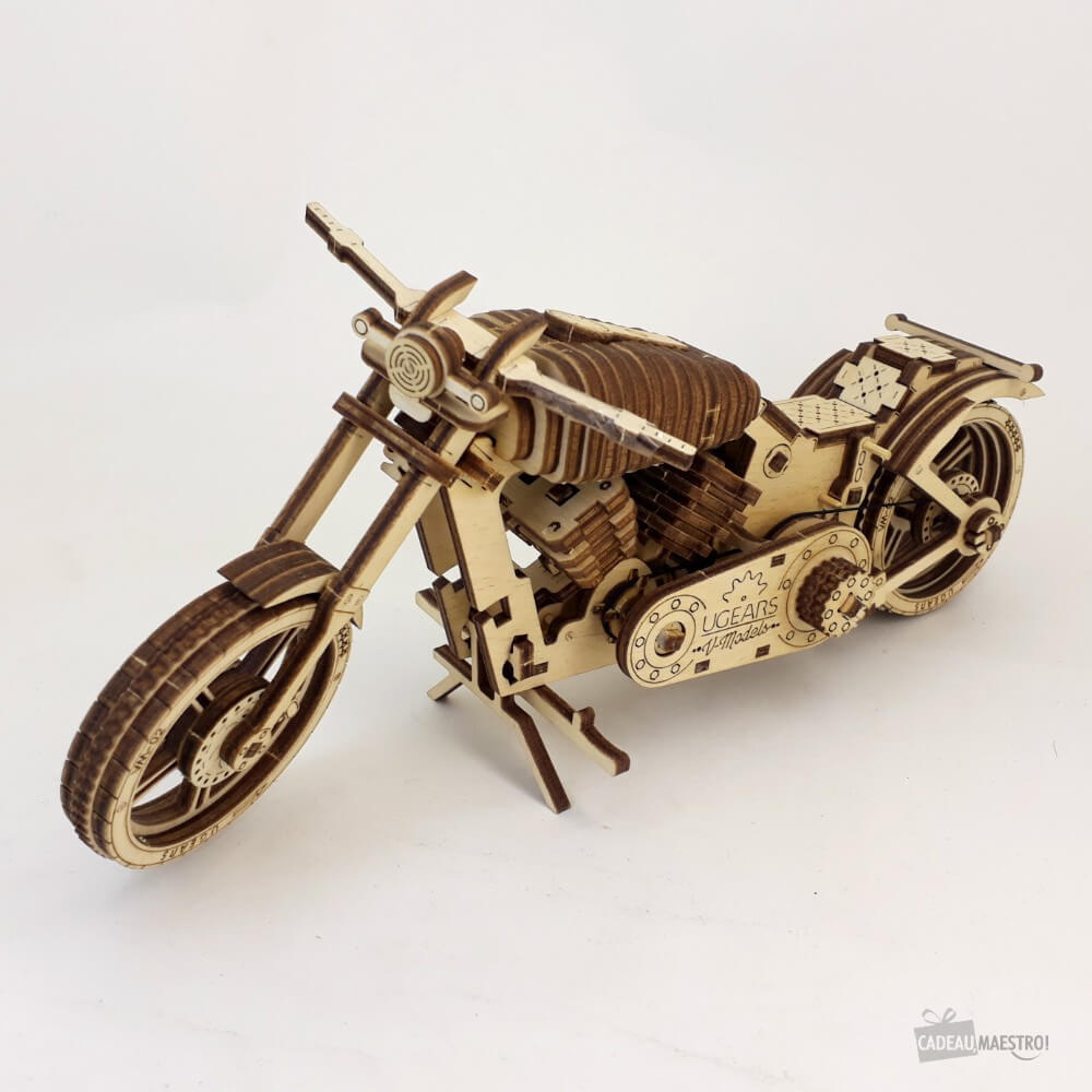 Moto VM-02 en Bois à Monter - Maquette Bois Ugears