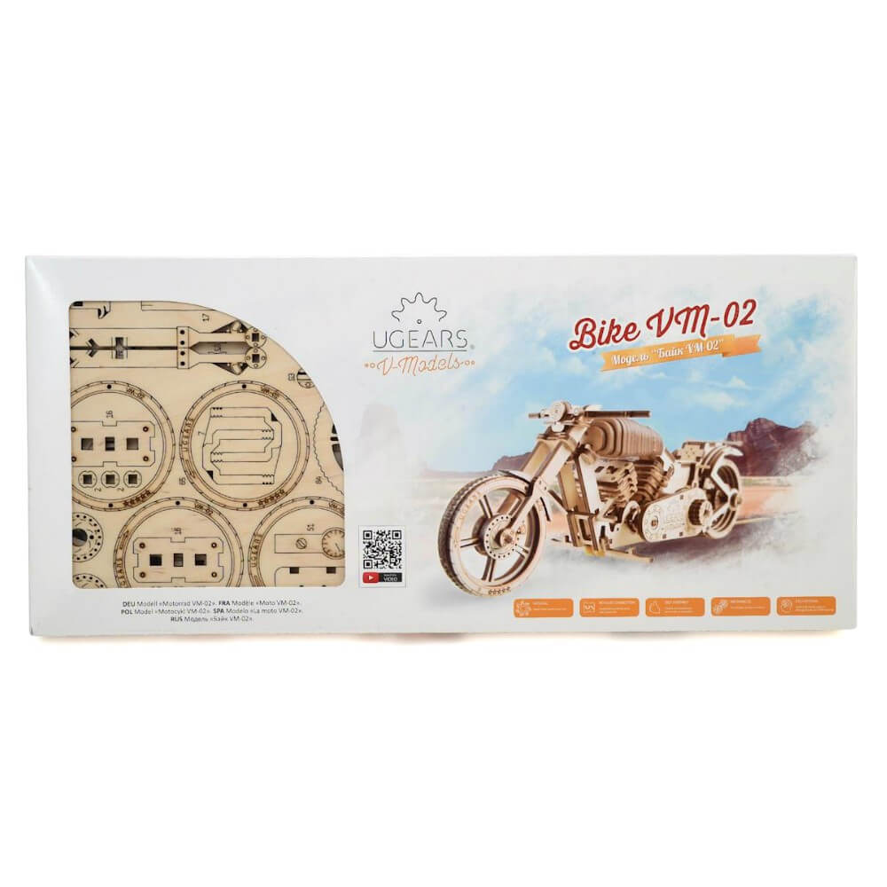 Moto VM-02 en Bois à Monter - Maquette Bois Ugears