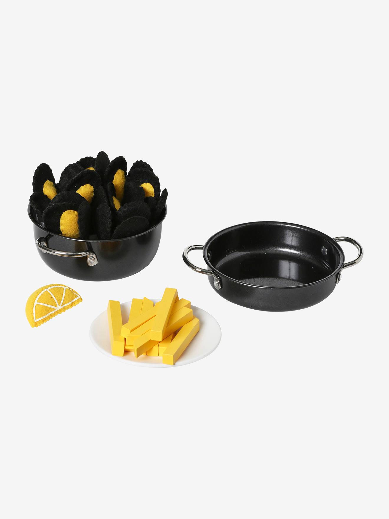Moules frites en bois FSC noir