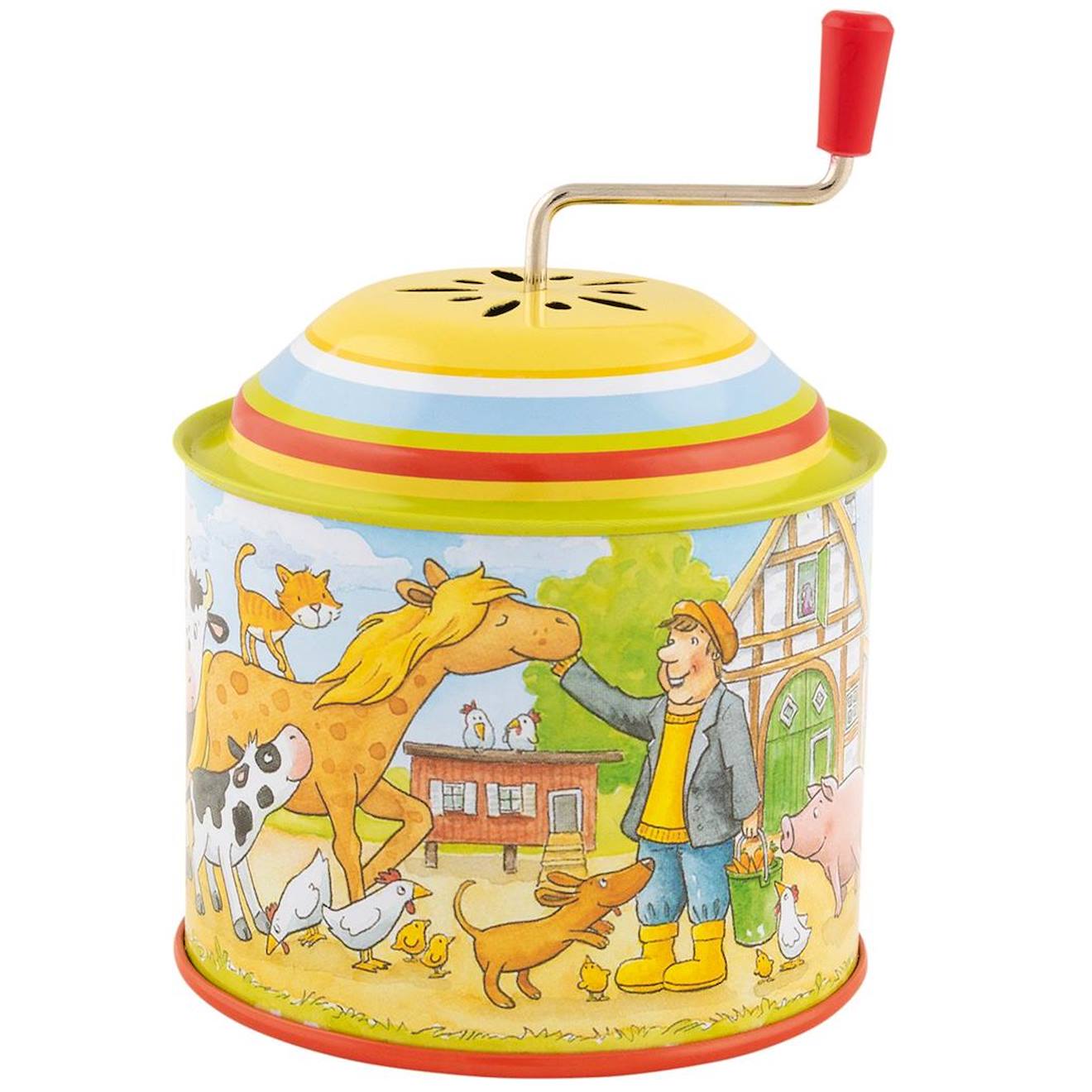 Moulin musical ferme jaune