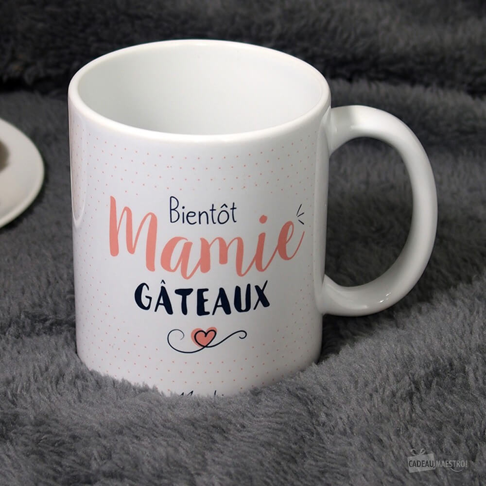 Mug "Bientôt Mamie Gâteaux" - Cadeau Mamie