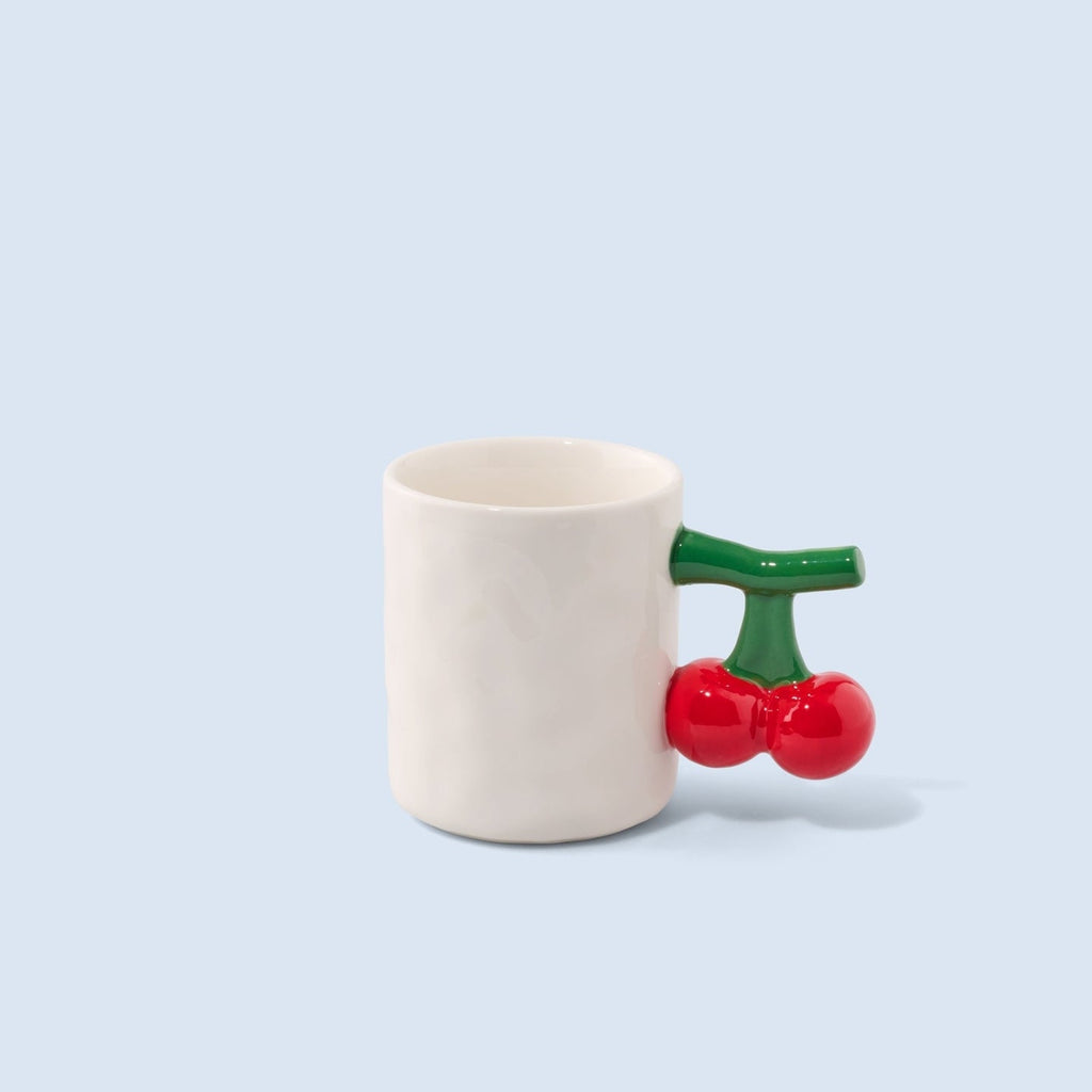 Mug en céramique motif cerise pour pause café