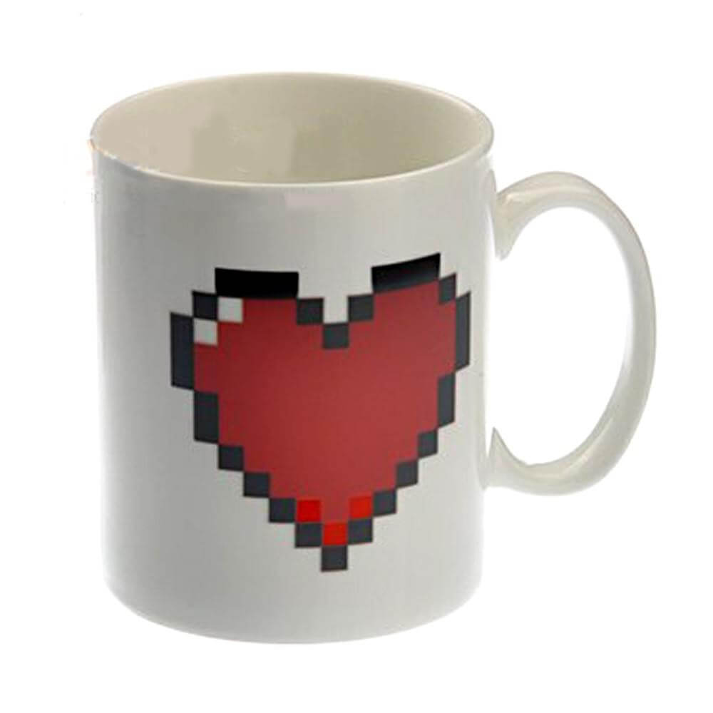 Mug Coeur Pixels Thermoréactif - Mug Original Kikkerland