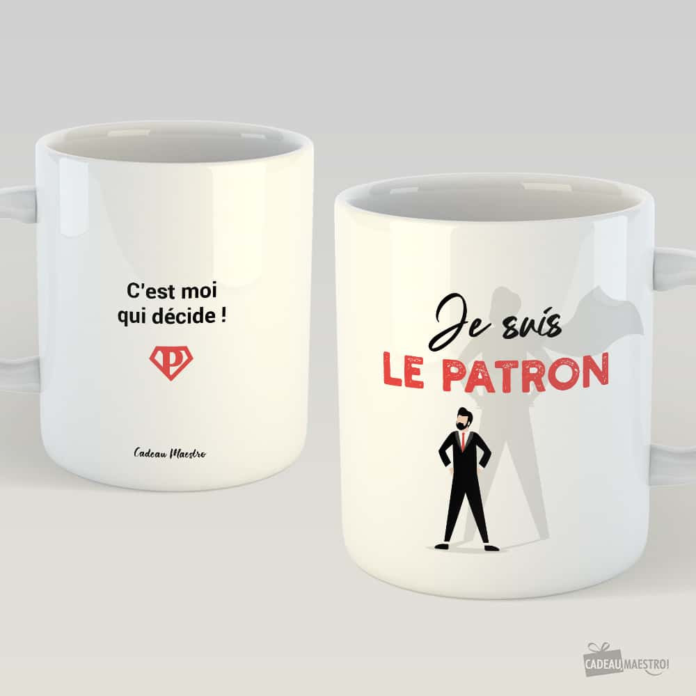 Mug Patron à Personnaliser - Super Héros Blanc - Mug Personnalisé