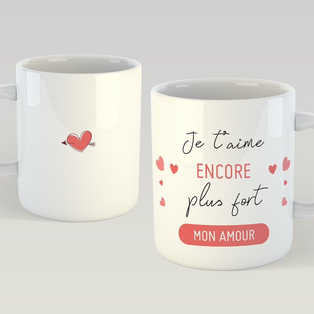 Mug Je t'aime à Personnaliser - Phrase Fétiche Blanc - Mug Personnalisé