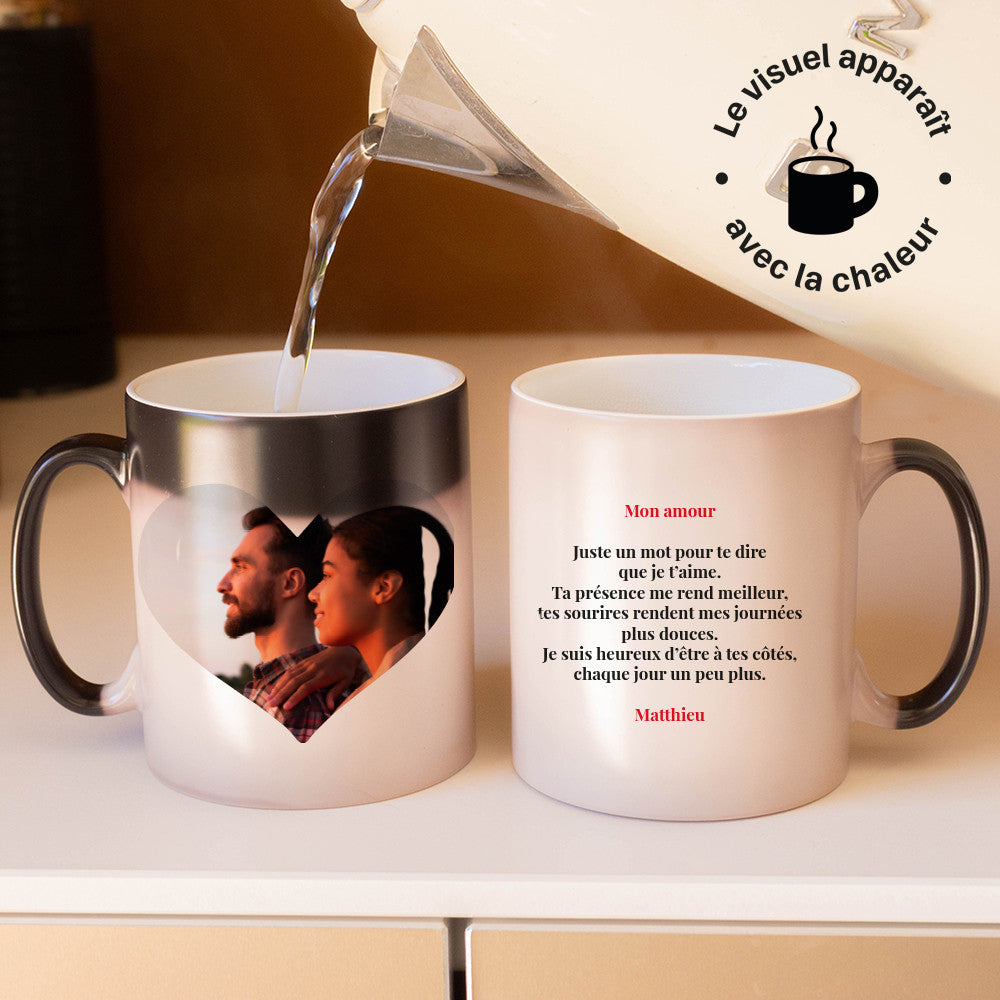Mug Thermoréactif Couple à Personnaliser Thermo-Magique - Mug Personnalisé
