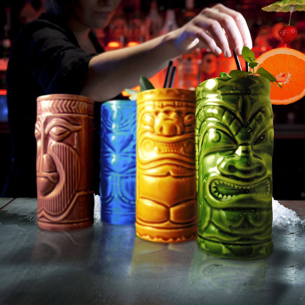Mugs à Cocktail Tiki (x4) - Mug Original CadoMaestro