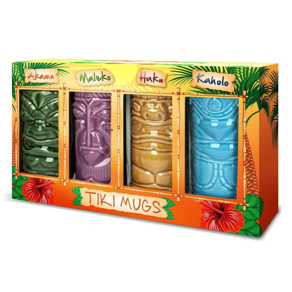 Mugs à Cocktail Tiki (x4) - Mug Original CadoMaestro