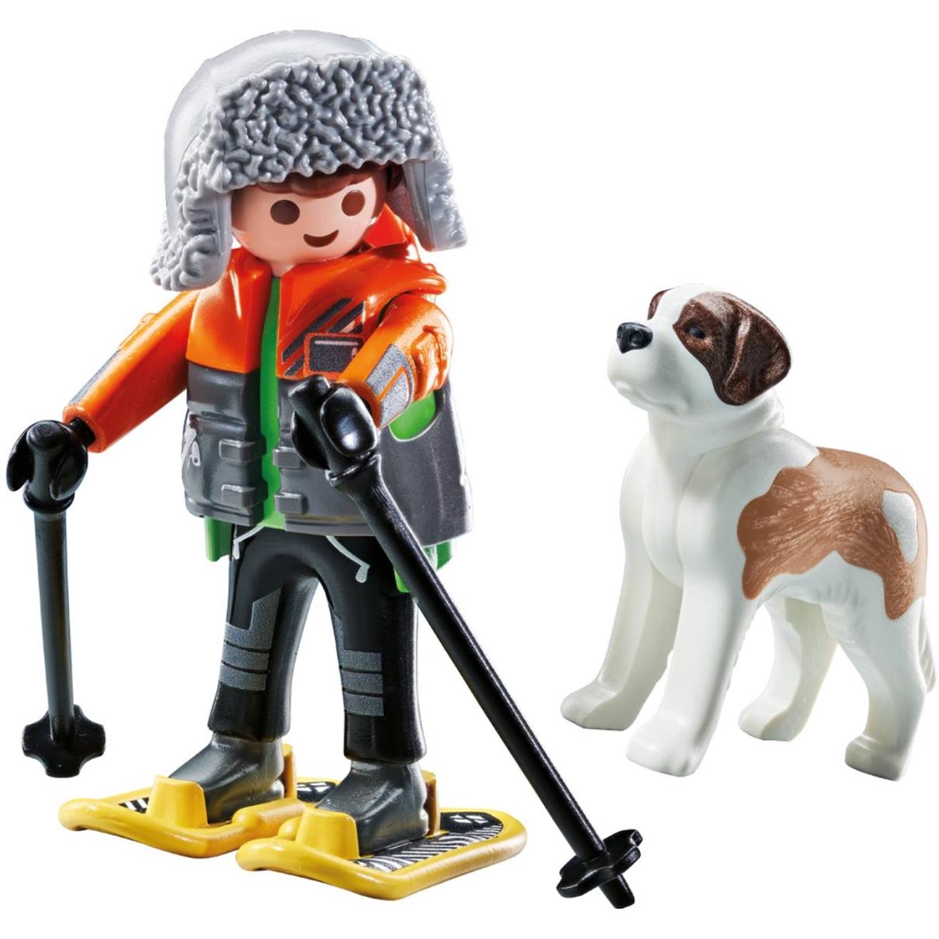 My life jeune garçon en raquettes avec son saint bernard 71741 multicolore