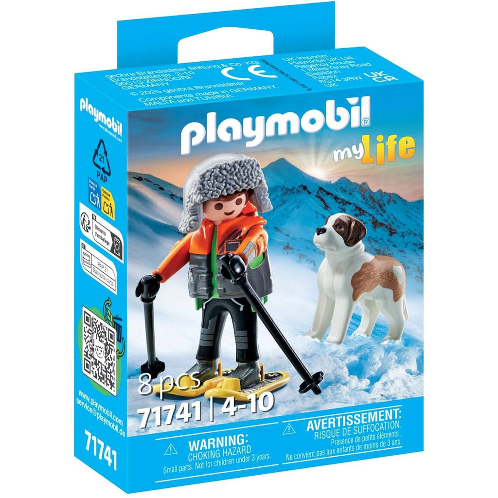 My life jeune garçon en raquettes avec son saint bernard 71741 multicolore