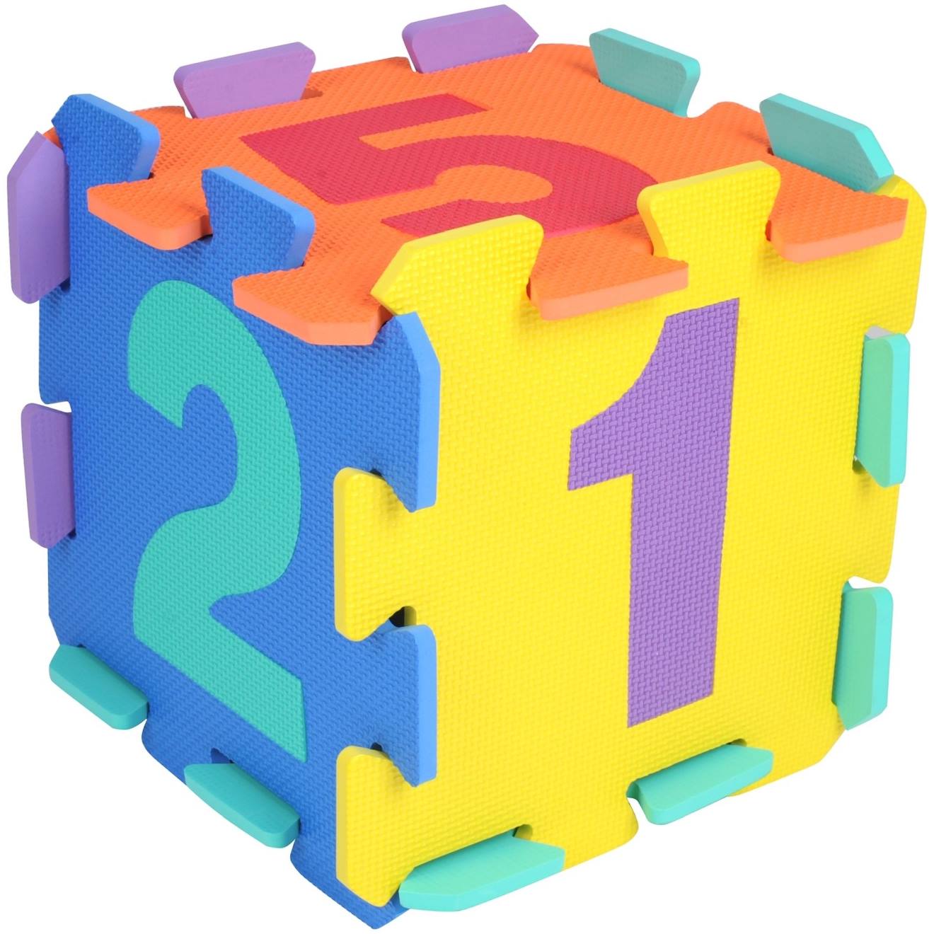 Nombres puzzelmatte avec des plaques individuelles multicolore