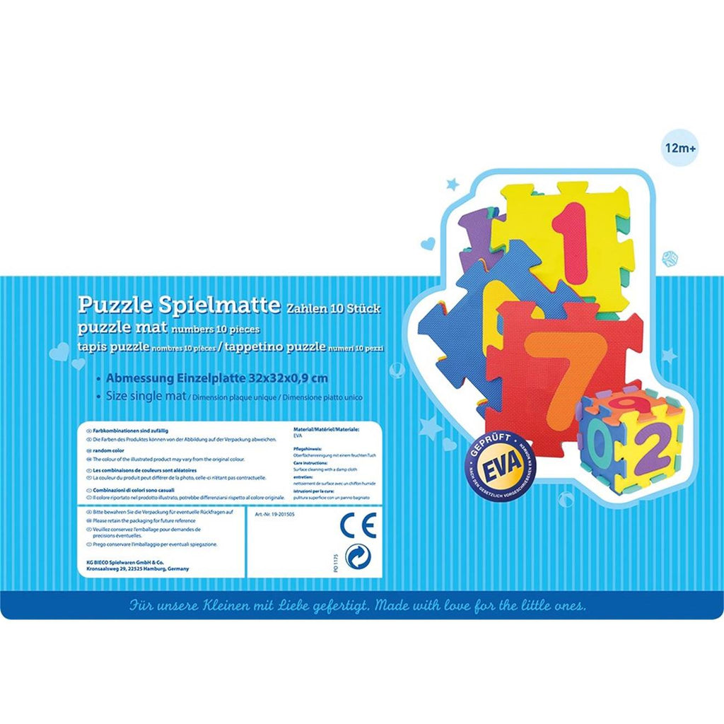 Nombres puzzelmatte avec des plaques individuelles multicolore