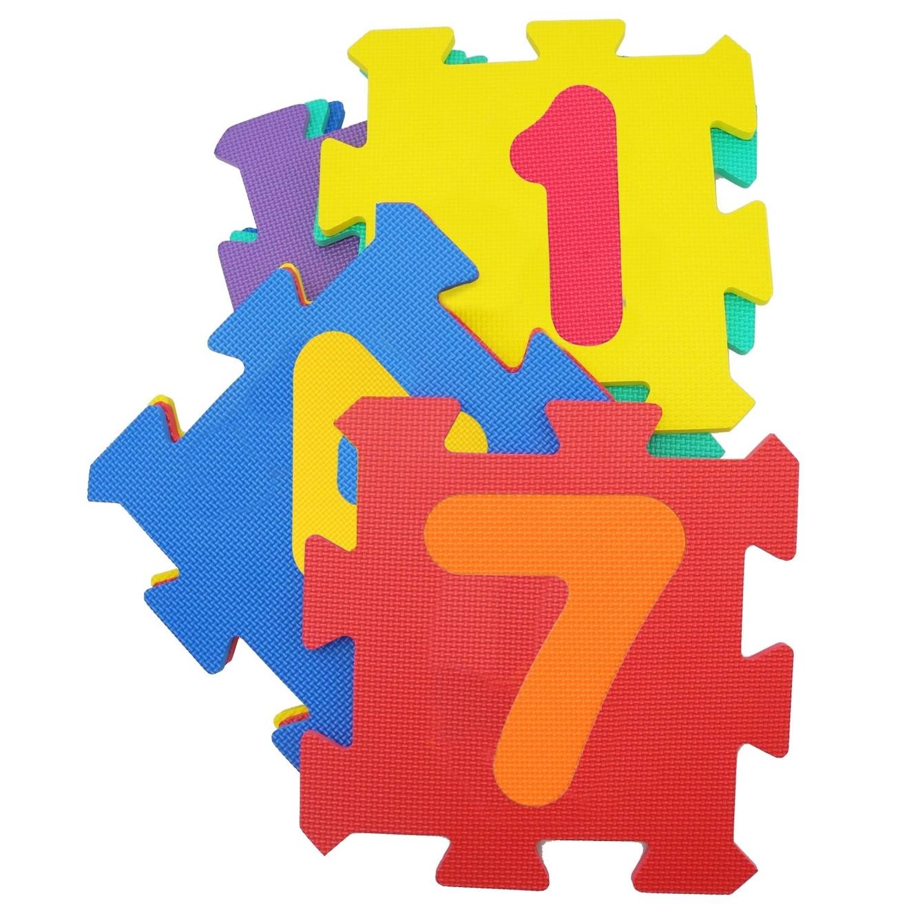 Nombres puzzelmatte avec des plaques individuelles multicolore