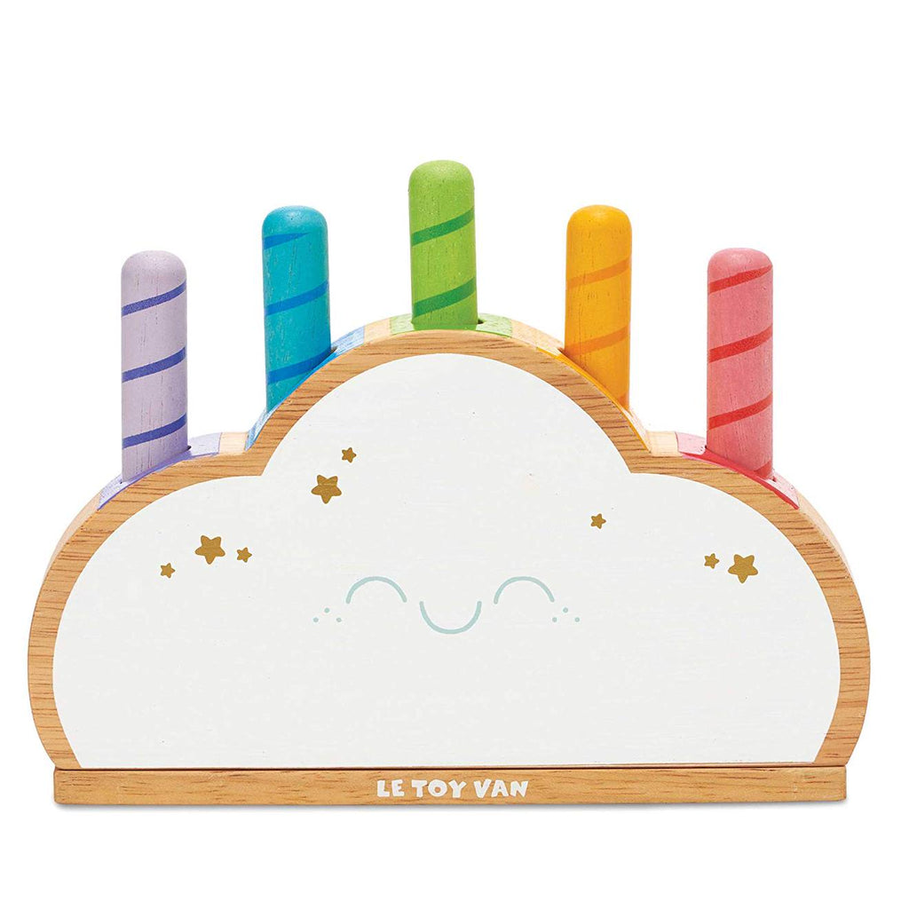 Nuage arc-en-ciel pop-up blanc
