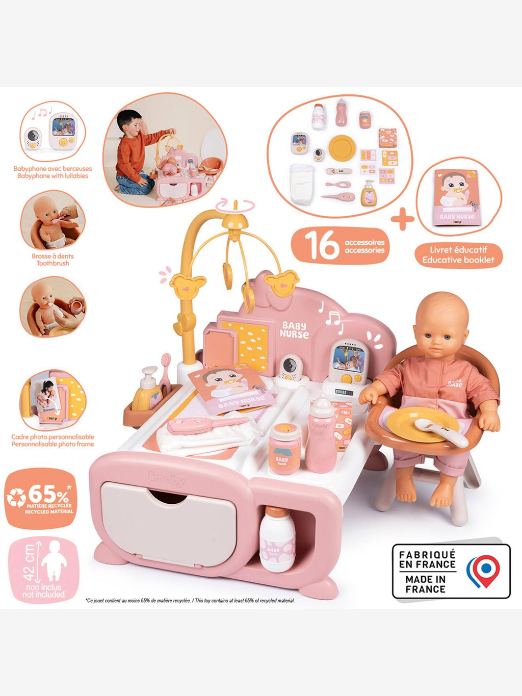 Nurserie cocoon 3 en 1 rose
