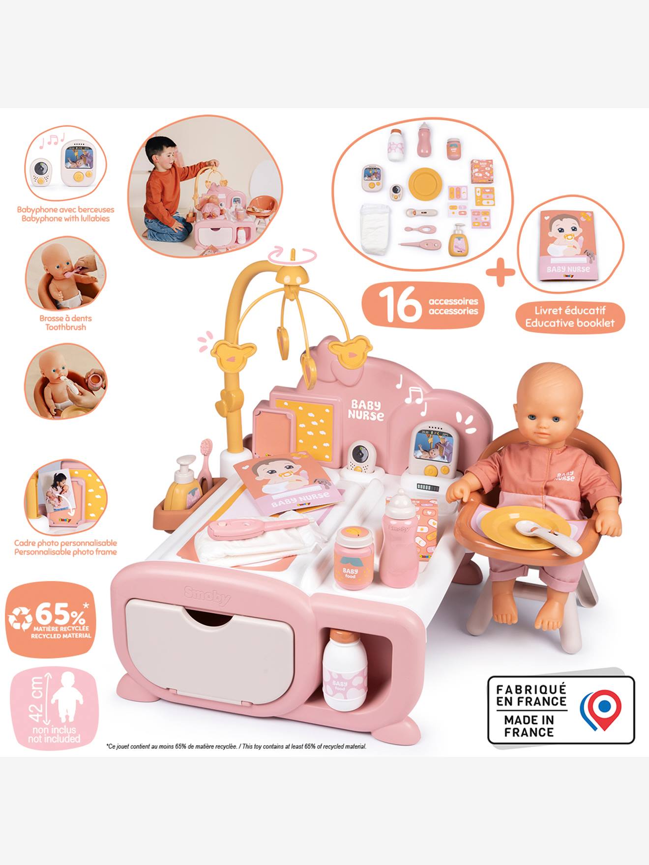 Nurserie cocoon 3 en 1 rose