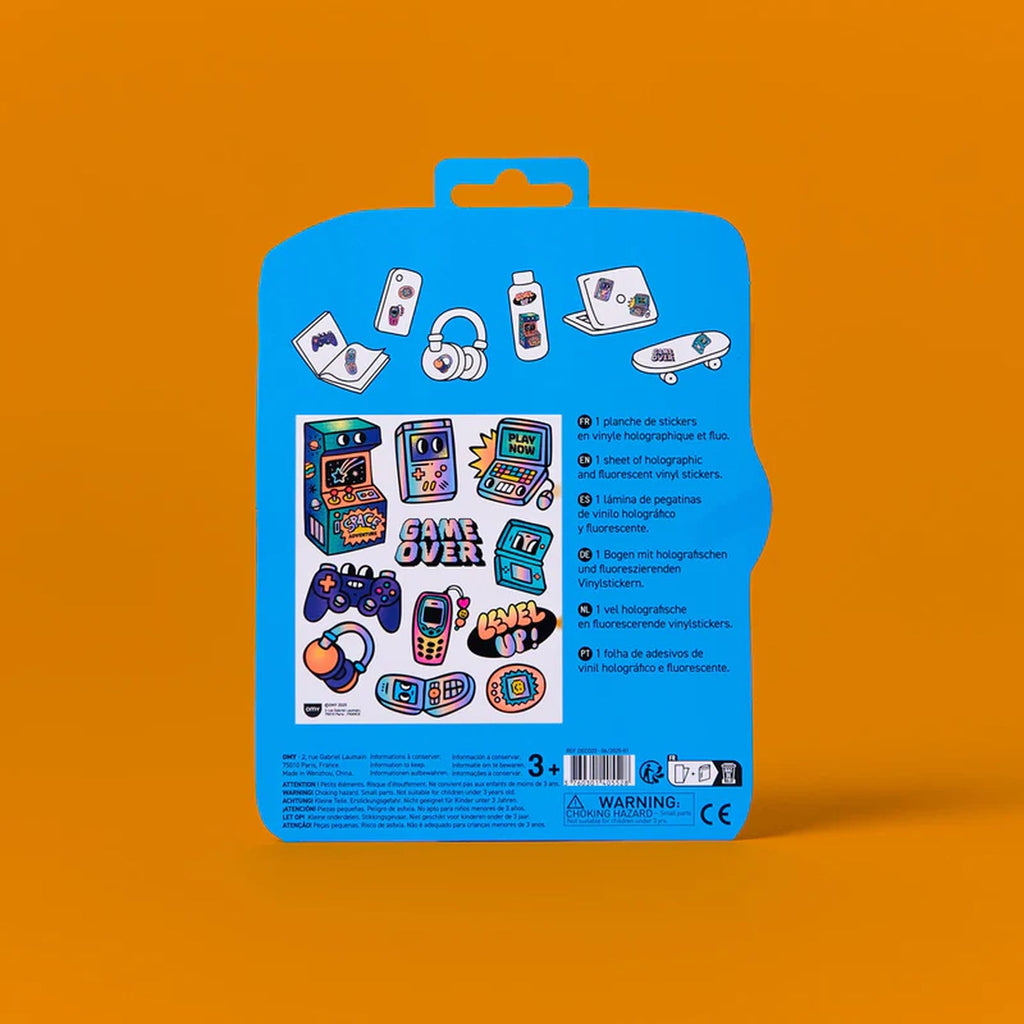 Planche de stickers jeux vidéo rétro pixelisés