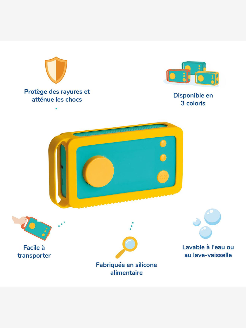 Odile - coque de protection - ma fabrique à histoires - jaune